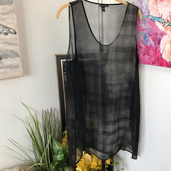 Eileen Fisher Sheer Blouse Size M - Picture 2 of 4